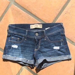 denim Hollister short shorts